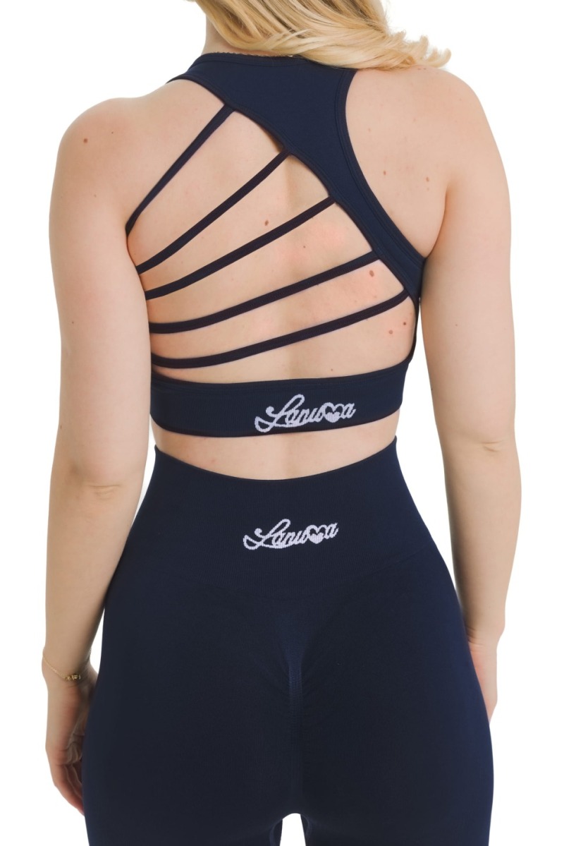 Lanuma Pure bezešvý top v navy barvě nabízí přiléhavý a pohodlný pocit při nošení. Elastický seamless materiál umožňuje dokonalé přizpůsobení tělu při pohybu.