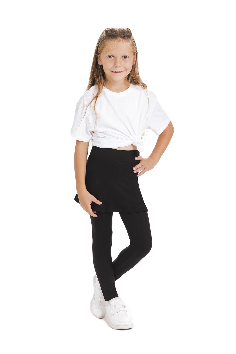 SKORT BLACK LONG KIDS 1 Lanuma